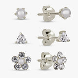 Revere kids pearl crystal stud earrings, imported from the UK