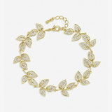 Argos Jon Richard Gold Plated Cubic Zirconia Leaf Bracelet 18cm- Buy online at McGrocer