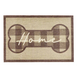 Howler & Scratch Check Home Grey Doormat 50x75cm, UK version