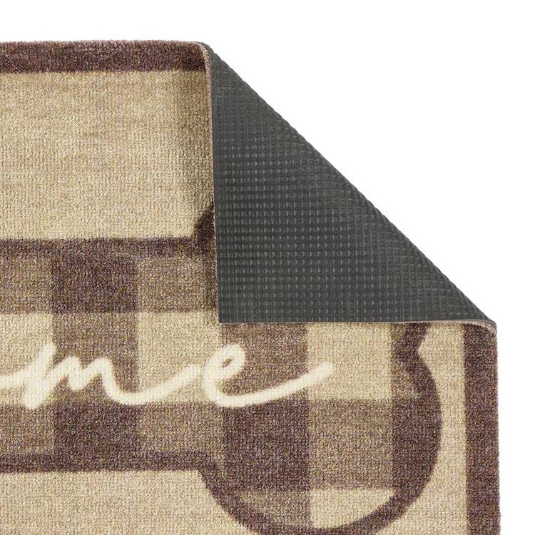 Howler & Scratch Check Home Grey Doormat 50x75cm, UK version