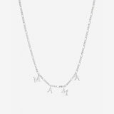 Inicio silver plated Mama necklace with Figaro chain (British brand)
