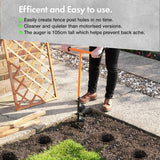 VonHaus manual fence post auger 105cm - British product
