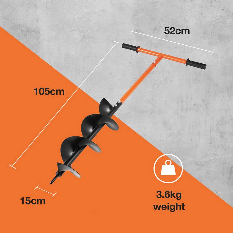 VonHaus manual fence post auger 105cm - British product