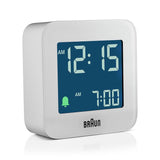 Braun Travel Digital Alarm Clock white compact, UK version