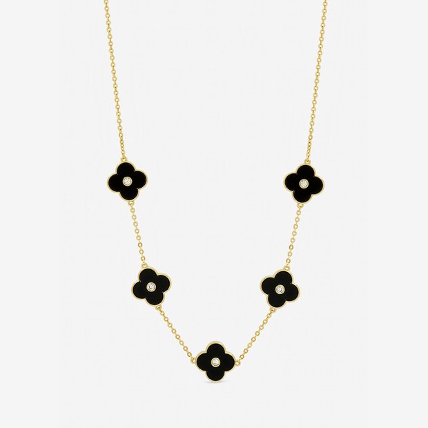 Jon Richard gold plated clover necklace, imported from the UK