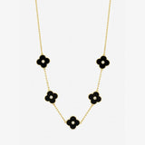 Argos Jon Richard Gold Plated Black Jet Clover Pendant Necklace 16in- Buy online at McGrocer