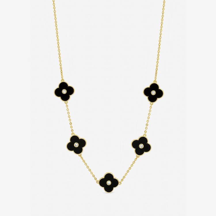 Jon Richard gold plated clover necklace, imported from the UK
