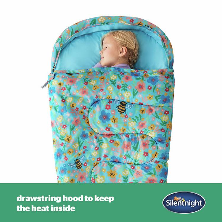 Silentnight kids envelope sleeping bag floral, UK version