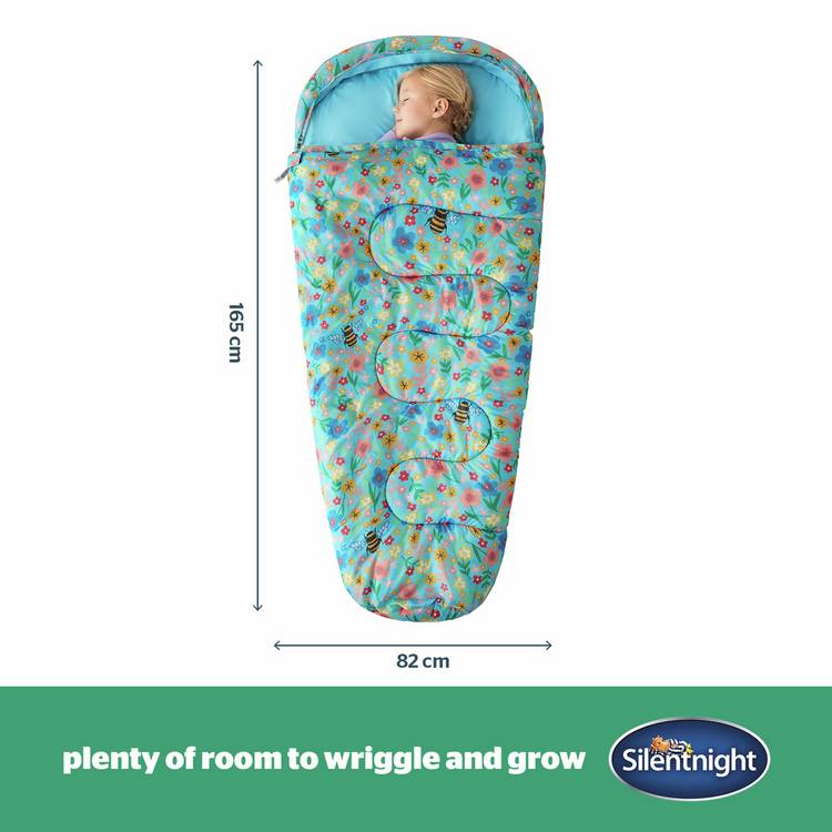 Silentnight kids envelope sleeping bag floral, UK version
