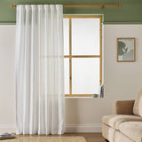 Argos Home white linen effect voile curtain 140x137cm - British product