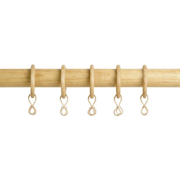 Argos Home matte nickel curtain rings 20 pack (British brand)