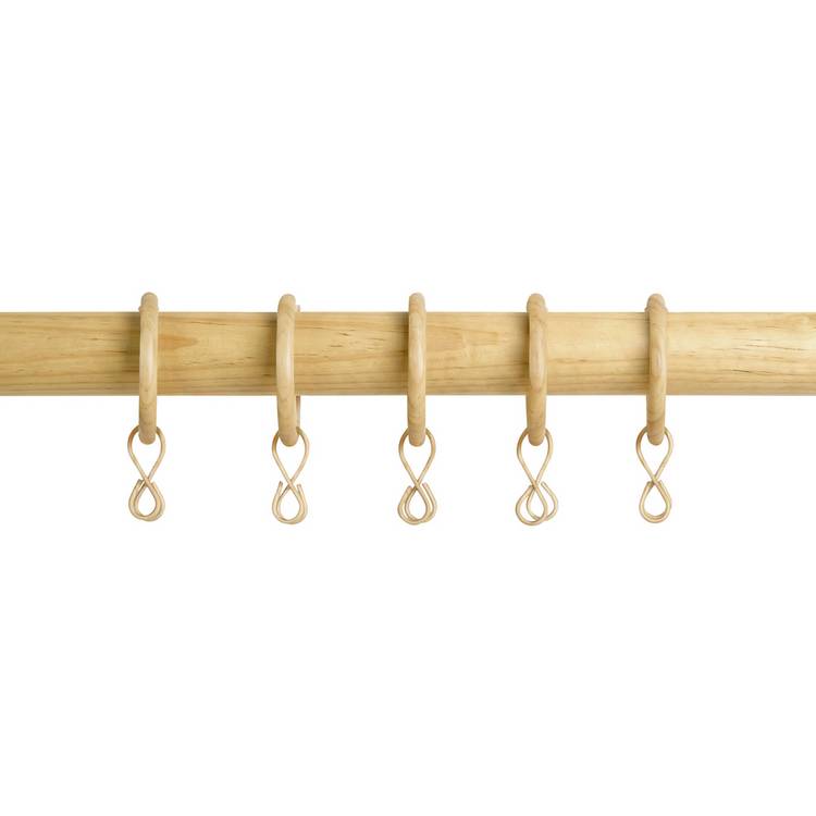 Argos Home matte nickel curtain rings 20 pack (British brand)