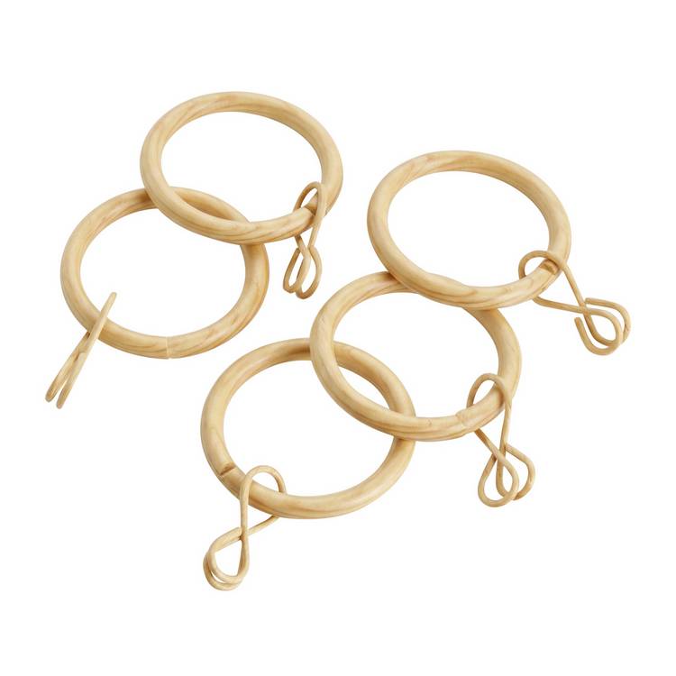 Argos Home matte nickel curtain rings 20 pack (British brand)