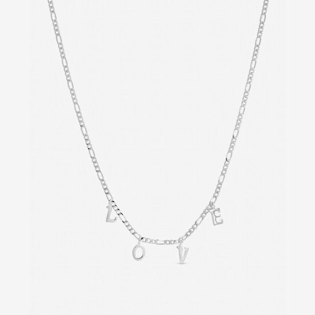 Inicio sterling silver plated love necklace 16 inch (British brand)