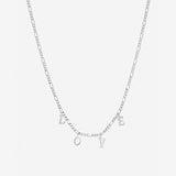 Inicio sterling silver plated love necklace 16 inch (British brand)