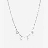 Inicio sterling silver plated love necklace 16 inch (British brand)