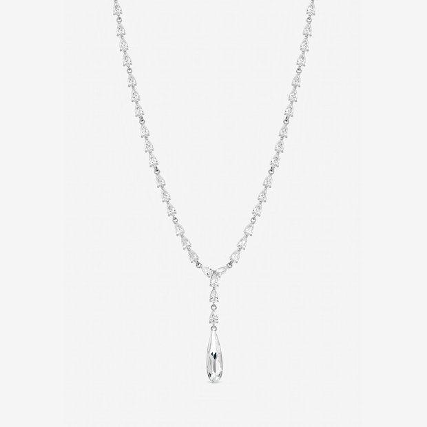 Jon Richard pear drop Y necklace with adjustable chain, UK version
