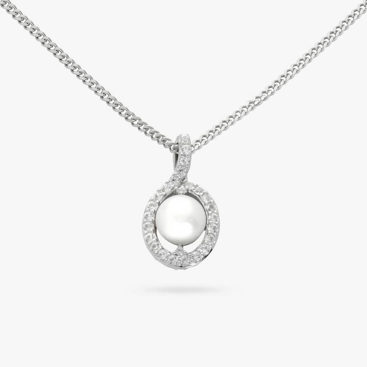Revere sterling silver pearl pendant necklace 18 inch - British product