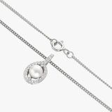 Revere sterling silver pearl pendant necklace 18 inch - British product