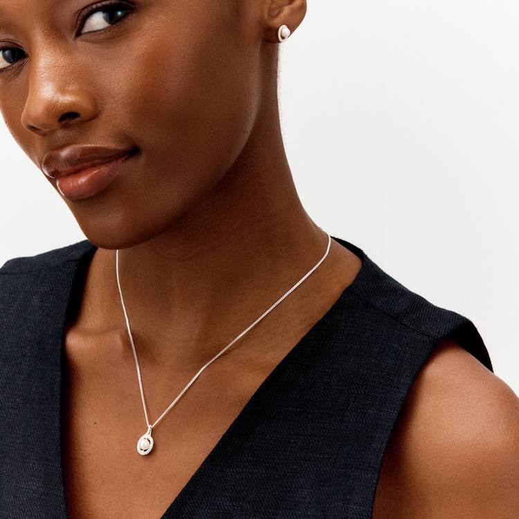 Revere sterling silver pearl pendant necklace 18 inch - British product