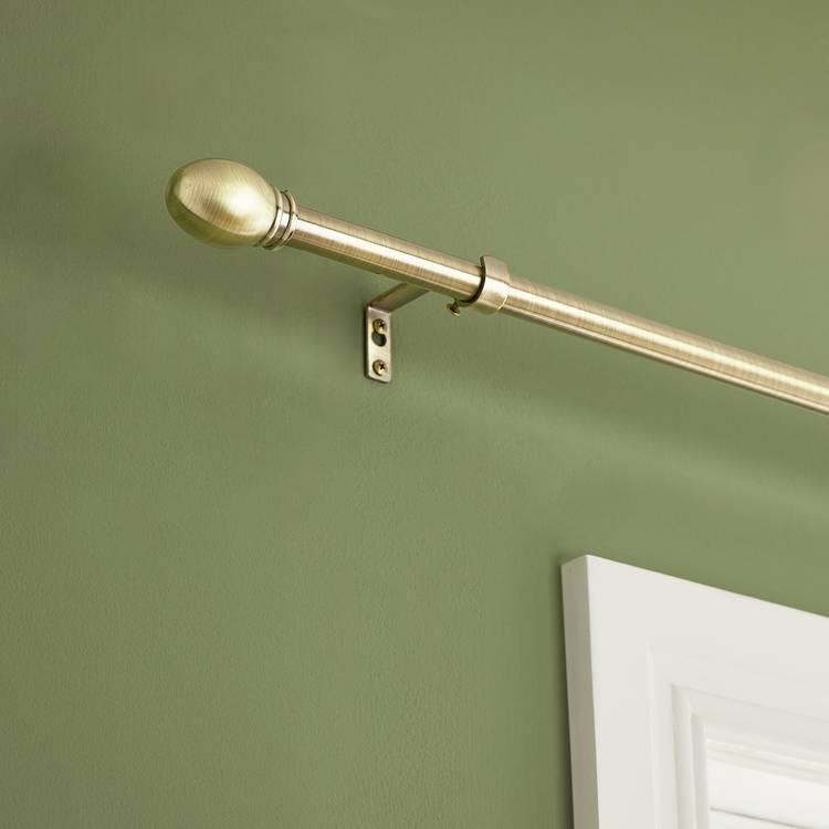 Argos Home antique brass extendable curtain pole 165-300cm, imported from the UK