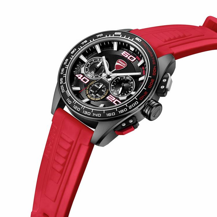 Ducati Extreme Sports red silicone strap watch 44mm - British product