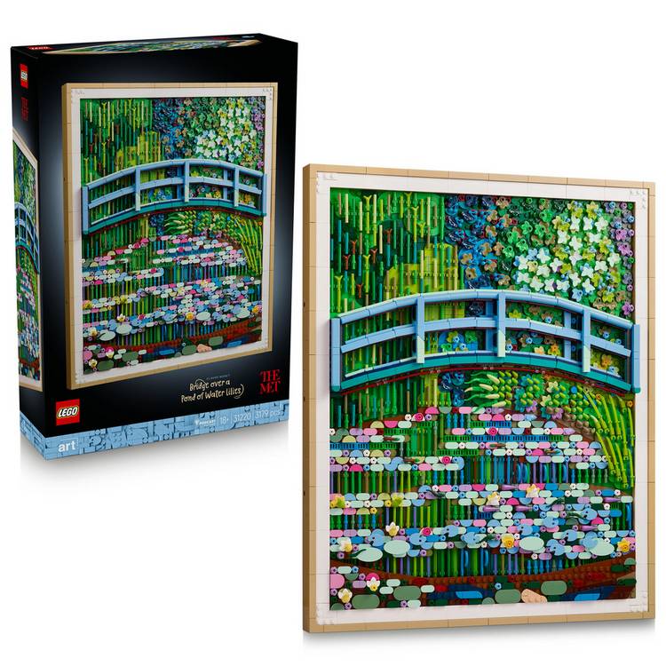 LEGO Art Claude Monet bridge building set 31220, UK version