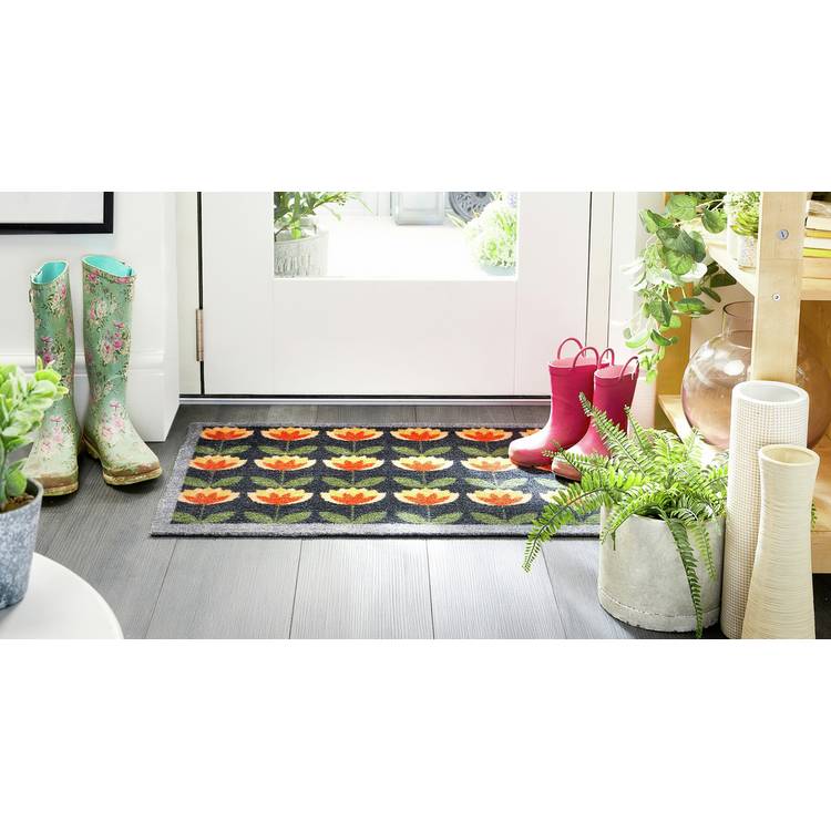 My Mat floral short pile doormat 50x75cm - British product