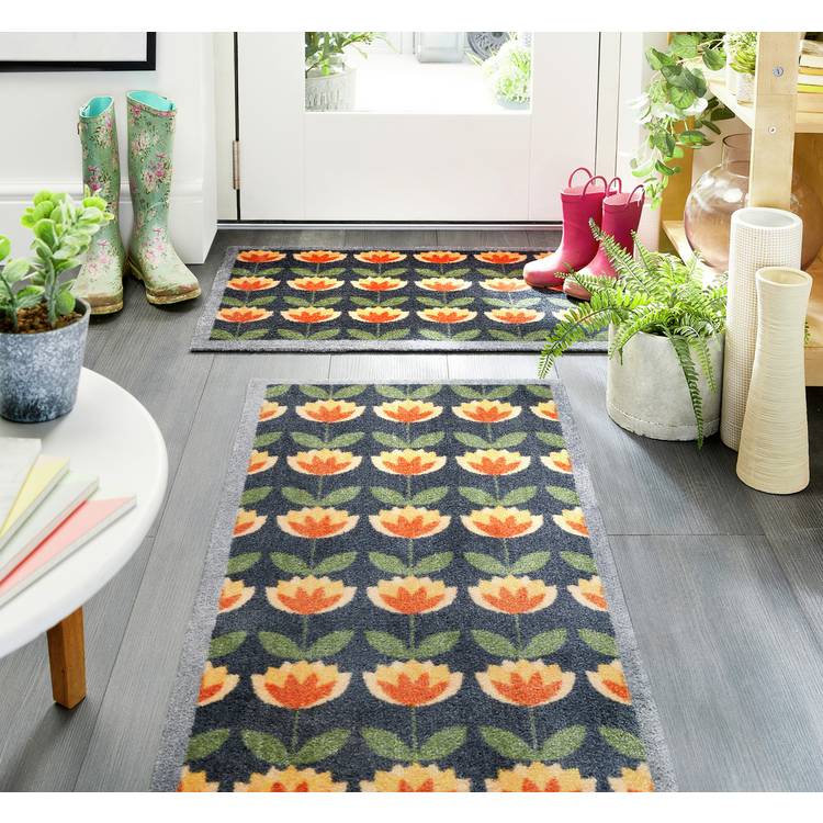 My Mat floral short pile doormat 50x75cm - British product