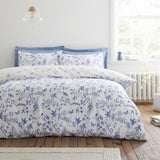 Bianca cotton bedding set Thea Floral Blue single, imported from the UK