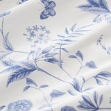 Bianca cotton bedding set Thea Floral Blue single, imported from the UK
