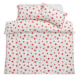 Argos Home red hearts bedding set single, UK version
