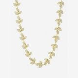 Jon Richard gold plated cubic zirconia leaf necklace (British brand)