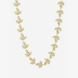 Argos Jon Richard Gold Plated Cubic Zirconia Leaf Necklace 16in- Buy online at McGrocer