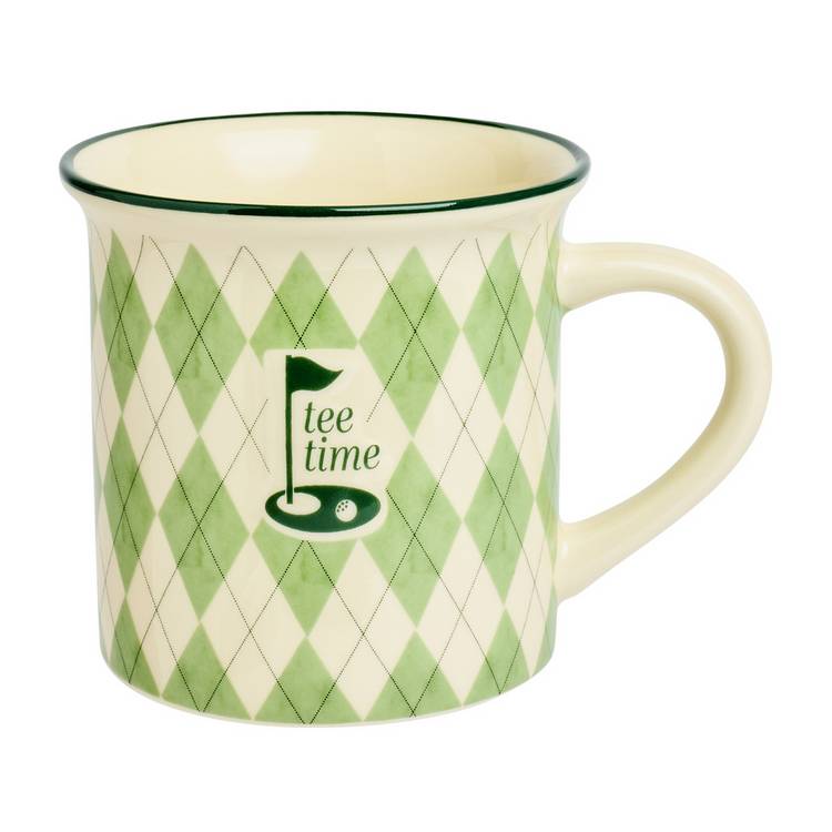 Argos Home green argyle mug and socks set, imported from the UK