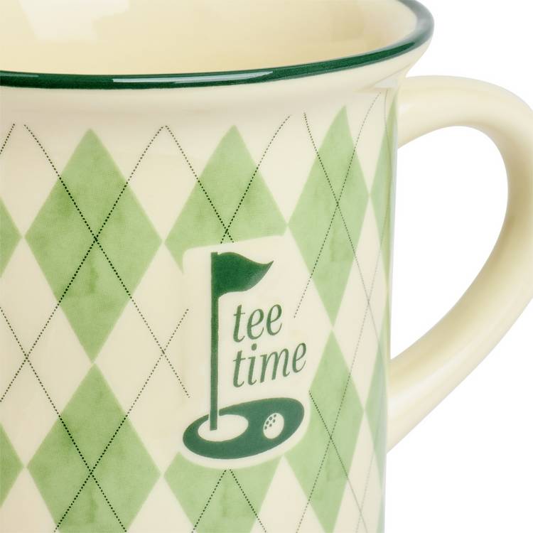 Argos Home green argyle mug and socks set, imported from the UK