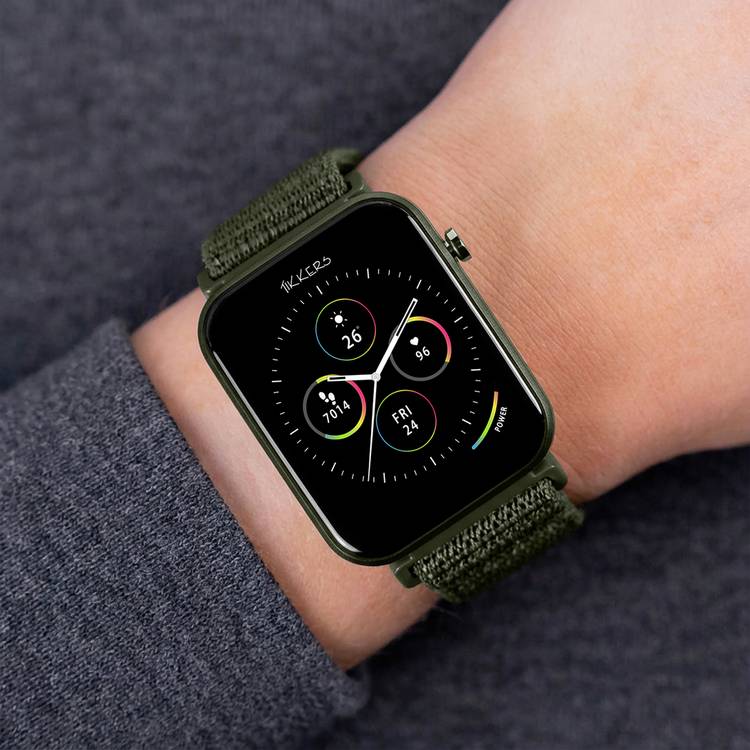 Tikkers Series 13 smart watch with khaki strap, imported from the UK