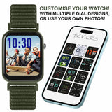 Tikkers Series 13 smart watch with khaki strap, imported from the UK