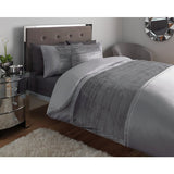 Argos Home Sparkle Velvet Grey bedding set single, imported from the UK