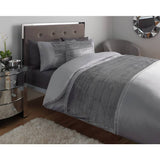 Argos Home Sparkle Velvet Grey Bedding Set - Single