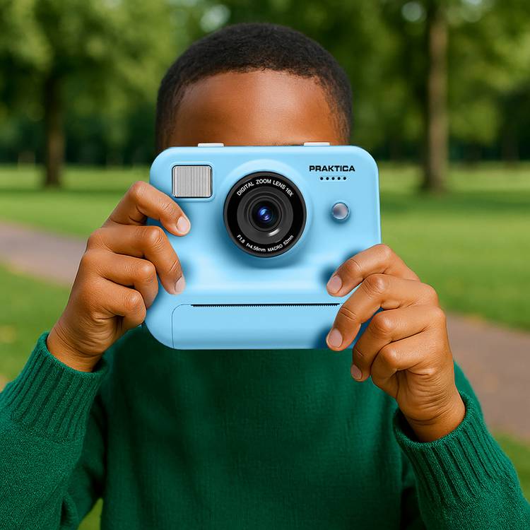Praktika Snap & Stick kids camera blue, imported from the UK