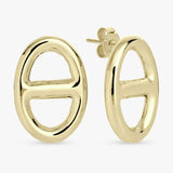 Argos Revere 9ct Gold Plated Marine Link Stud Earrings- Buy online at McGrocer