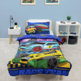Hot Wheels blue bedding set for single bed (British brand)