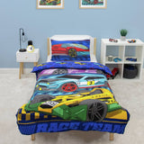 Hot Wheels blue bedding set for single bed (British brand)
