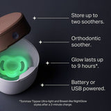 Tommee Tippee Night Glow Pod UV Steriliser, imported from the UK