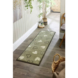 Argos My Mat Welcome Heart Sage Short Pile Runner 50x150cm- Buy online at McGrocer