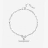 Argos Inicio Silver Plated T-Bar Bracelet 18cm- Buy online at McGrocer