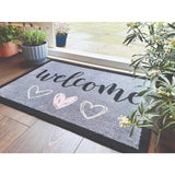 Argos My Mat Welcome Hearts Short Pile Doormat 50x75cm- Buy online at McGrocer