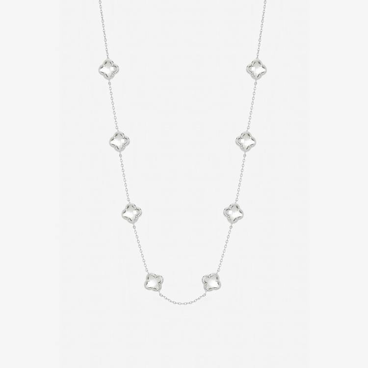 Revere crystal clover necklace silver-plated adjustable chain (British brand)