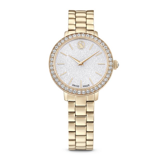 Swarovski Matrix gold watch with crystal bezel - British product